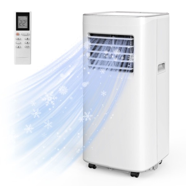 8500BTU Portable Air Conditioner,3-IN-1Portable AC with Remote Control，up to360sq.ft, with Sleep Mode and 24H Timer, Easy Installation & Mobility for bedroom,living room,office